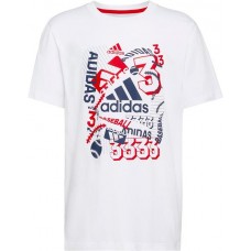 adidas Little Boys' Americana Short Sleeve White T-Shirt adidas Little Boys' Americana Short Sleeve White T-Shirt