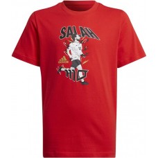adidas Little Boys' Salah Football Graphic Vivid Red T-Shirt adidas Little Boys' Salah Football Graphic Vivid Red T-Shirt