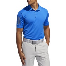 adidas Men's 3-Stripe Basic Golf Glory Blue/Grey Two Polo adidas Men's 3-Stripe Basic Golf Glory Blue/Grey Two Polo