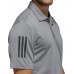 adidas Men's 3-Stripe Basic Golf Grey Three/Black Polo
