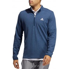 Adidas Men's 3-Stripes Recycled Polyester 1/4 Zip Golf Crew Navy Pullover Adidas Men's 3-Stripes Recycled Polyester 1/4 Zip Golf Crew Navy Pullover