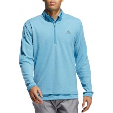 Adidas Men's 3-Stripes Recycled Polyester 1/4 Zip Golf Hazy Blue Pullover Adidas Men's 3-Stripes Recycled Polyester 1/4 Zip Golf Hazy Blue Pullover
