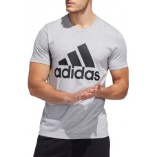 adidas Men's Badge Of Sport Graphic Medium Grey Heather T-Shirt adidas Men's Badge Of Sport Graphic Medium Grey Heather T-Shirt