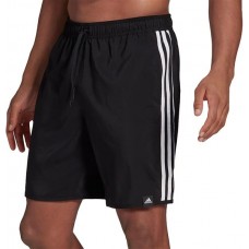 adidas Men's Classic 3 Stripe Swim Black/White Short adidas Men's Classic 3 Stripe Swim Black/White Short