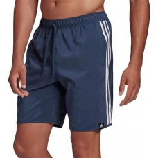 adidas Men's Classic 3 Stripe Swim Crew Navy/White Short adidas Men's Classic 3 Stripe Swim Crew Navy/White Short