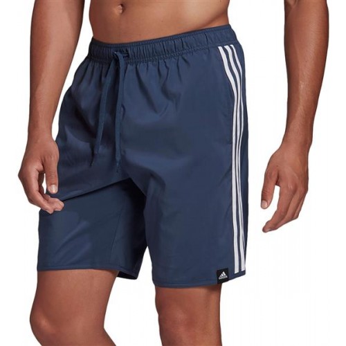 adidas Men's Classic 3 Stripe Swim Crew Navy/White Short adidas Men's Classic 3 Stripe Swim Crew Navy/White Short