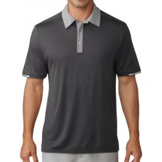 adidas Men's climachill Iconic Golf Carbon/Grey Three Polo