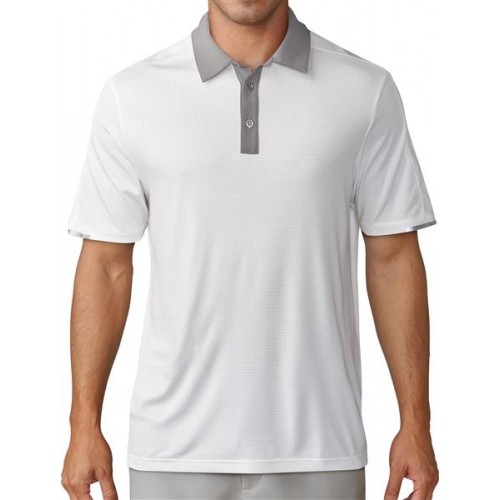adidas Men's climachill Iconic Golf White/Grey One Polo adidas Men's climachill Iconic Golf White/Grey One Polo