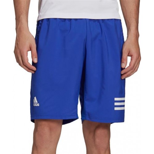 adidas Men's Club 3-Stripe Tennis Bold Blue/White Shorts adidas Men's Club 3-Stripe Tennis Bold Blue/White Shorts