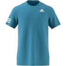 adidas Men's Club 3-Stripe Tennis Hazy Blue/White T-Shirt adidas Men's Club 3-Stripe Tennis Hazy Blue/White T-Shirt