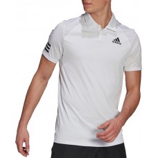 adidas Men's Club 3 Stripes Tennis White/Black Polo