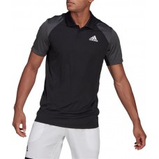 Adidas Men's Club Black/Grey Six/White Polo Adidas Men's Club Black/Grey Six/White Polo