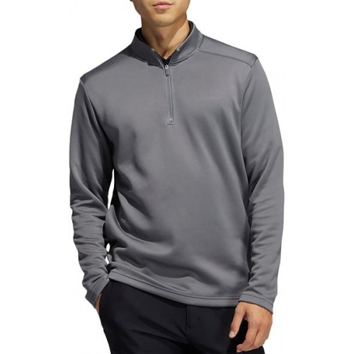 Adidas Men's Club Recycled Polyester 1/4 Zip Golf Grey Four Pullover Adidas Men's Club Recycled Polyester 1/4 Zip Golf Grey Four Pullover