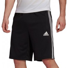 adidas Men's Designed 2 Move 3-Stripe Primeblue Black/White Shorts
