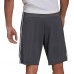 adidas Men's Designed 2 Move 3-Stripe Primeblue Grey/White Shorts adidas Men's Designed 2 Move 3-Stripe Primeblue Grey/White Shorts