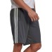 adidas Men's Designed 2 Move 3-Stripe Primeblue Grey/White Shorts adidas Men's Designed 2 Move 3-Stripe Primeblue Grey/White Shorts