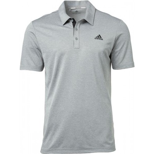 adidas Men's Drive Novelty Heather Golf Grey Three Heather Polo adidas Men's Drive Novelty Heather Golf Grey Three Heather Polo