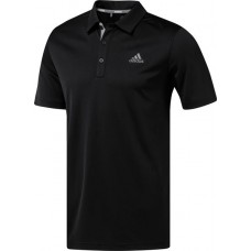 adidas Men's Drive Novelty Solid Golf Black Polo adidas Men's Drive Novelty Solid Golf Black Polo