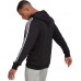 Adidas Men's Essentials 3-Stripes Black/White Hoodie