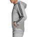 adidas Men's Essentials 3-Stripes Full Zip Grey/Black Hoodie adidas Men's Essentials 3-Stripes Full Zip Grey/Black Hoodie