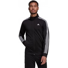 adidas Men's Essentials 3-Stripes Tricot Track Black/White Jacket