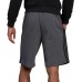 Adidas Men's Essentials Fleece 3-Striped Dark Grey Heather/Black Shorts Adidas Men's Essentials Fleece 3-Striped Dark Grey Heather/Black Shorts