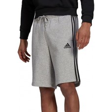Adidas Men's Essentials Fleece 3-Striped Medium Grey Heather/Black Shorts