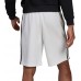 Adidas Men's Essentials Fleece 3-Striped White/Black Shorts Adidas Men's Essentials Fleece 3-Striped White/Black Shorts