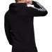 adidas Men's Essentials Fleece 3-Stripes Black/White Hoodie