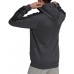 adidas Men's Essentials Fleece 3-Stripes Full Zip Dark Grey Heather Hoodie
