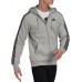adidas Men's Essentials Fleece 3-Stripes Full Zip Medium Grey Heather Hoodie adidas Men's Essentials Fleece 3-Stripes Full Zip Medium Grey Heather Hoodie