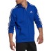 adidas Men's Essentials Fleece 3-Stripes Full Zip Team Royal Blue/White Hoodie adidas Men's Essentials Fleece 3-Stripes Full Zip Team Royal Blue/White Hoodie