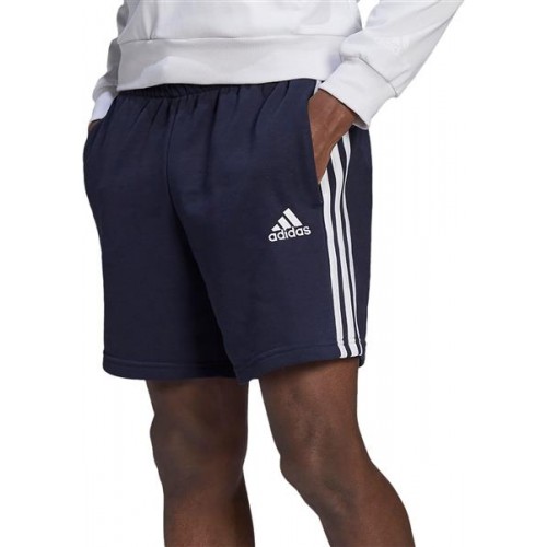 adidas Men's Essentials French Terry 3-Stripes Legend Ink/White Shorts adidas Men's Essentials French Terry 3-Stripes Legend Ink/White Shorts
