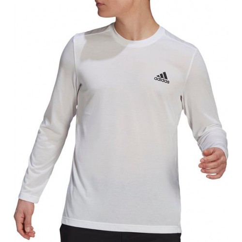 adidas Men's FreeLift Long Sleeve White Shirt adidas Men's FreeLift Long Sleeve White Shirt