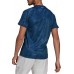 adidas Men's Freelift Short-Sleeve Tennis Crw Navy/Ac Ylw/Crw Blue T-Shirt