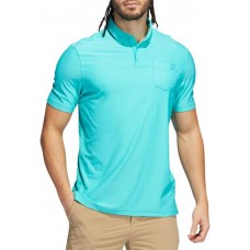 adidas Men's Go-To Golf Semi Mint Rush Polo