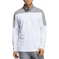 adidas Men's Lightweight Recycled Polyester 1/4 Zip Golf White Pullover adidas Men's Lightweight Recycled Polyester 1/4 Zip Golf White Pullover