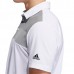 adidas Men's Novelty Colorblock Primegreen Golf White Polo
