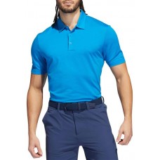 adidas Men's Ottoman Stripe Golf Blue Rush/Semi Mint Rush Polo