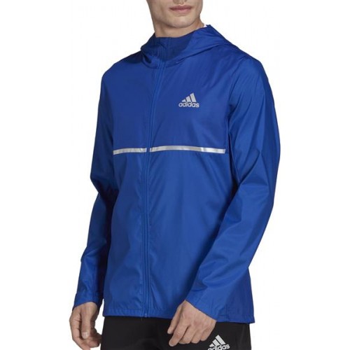 adidas Men's Own The Run Royal/Reflective Silver Jacket adidas Men's Own The Run Royal/Reflective Silver Jacket