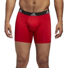 adidas Men's Performance Boxer Briefs Scarlet Red/Blk/Onix Grey - 3 Pack