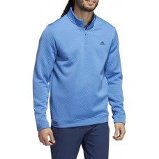 adidas Men's Primegreen Water Resistant 1/4 Zip Golf Blue Pullover