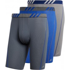 adidas Men's Sport Performance Mesh Boxer Briefs Blk/Royal Blue/Scrlt Red - 3 Pack