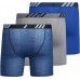 adidas Men's Sport Performance Mesh Boxer Briefs Blue Print - 3 Pack