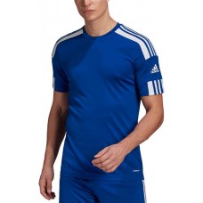 adidas Men's Squadra 21 Primegreen Short Sleeve Soccer Bold Blue/White Jersey adidas Men's Squadra 21 Primegreen Short Sleeve Soccer Bold Blue/White Jersey