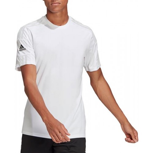 adidas Men's Squadra 21 Primegreen Short Sleeve Soccer White/Black Jersey adidas Men's Squadra 21 Primegreen Short Sleeve Soccer White/Black Jersey