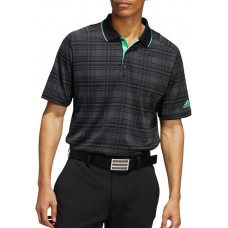 adidas Men's Statement No-Show Primegreen Golf Carbon/Jungle Ink/Black Polo