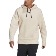adidas Men's Studio Lounge Fleece Wonder White Hoodie adidas Men's Studio Lounge Fleece Wonder White Hoodie