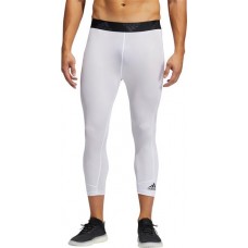 adidas Men's TechFit Long White Tights