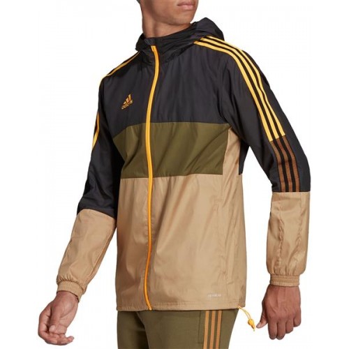 adidas Men's Tiro Winterized Blk/Beige Tne/Focus Olive Windbreaker adidas Men's Tiro Winterized Blk/Beige Tne/Focus Olive Windbreaker